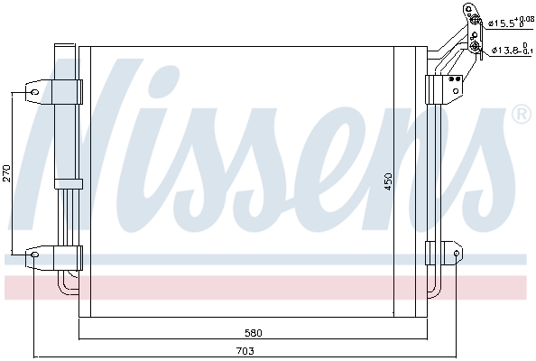 NISSENS Kondensor, klimaanlæg 940138 for VW