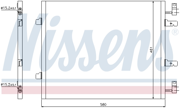 NISSENS Kondensor, klimaanlæg 940147 for VAUXHALL NISSAN