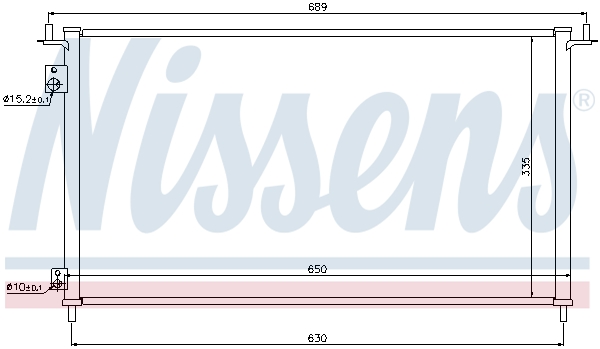 NISSENS Kondensor, klimaanlæg 940162 for HONDA