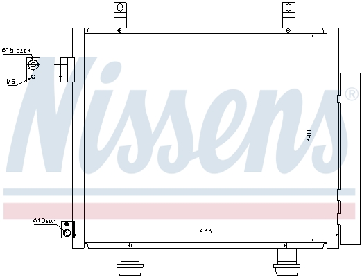 NISSENS Kondensor, klimaanlæg 940193 for NISSAN SUZUKI