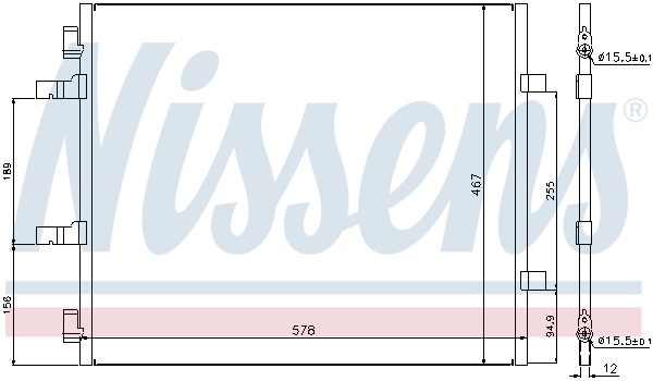 NISSENS Kondensor, klimaanlæg 940201 for VAUXHALL
