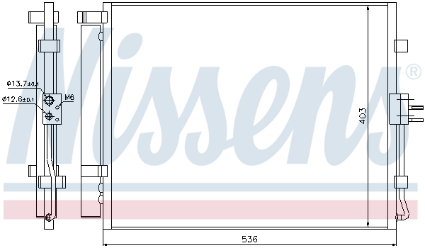NISSENS Kondensor, klimaanlæg 940217 for KIA