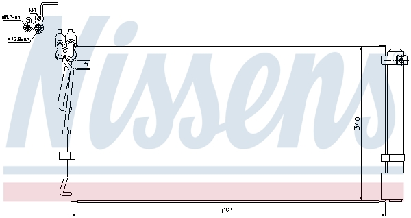 NISSENS Kondensor, klimaanlæg 940250 for HYUNDAI
