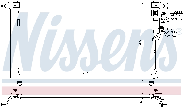 NISSENS Kondensor, klimaanlæg 940278 for HYUNDAI