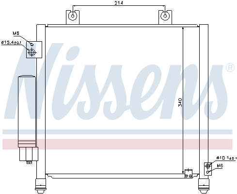 NISSENS Kondensor, klimaanlæg 940302 for SUZUKI