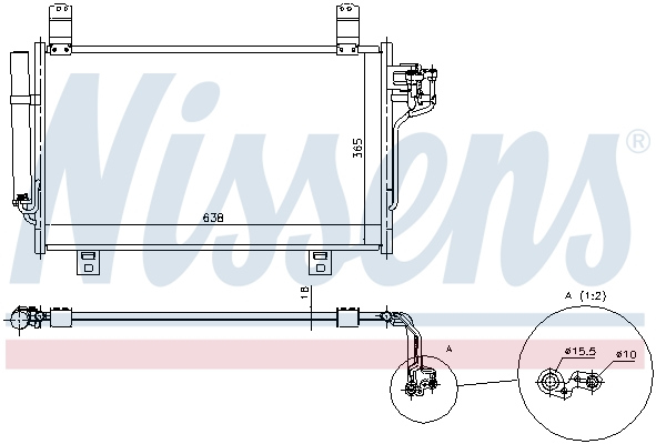 NISSENS Kondensor, klimaanlæg 940327 for MAZDA