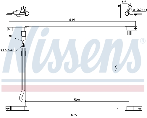 NISSENS Kondensor, klimaanlæg 940335 for PONTIAC