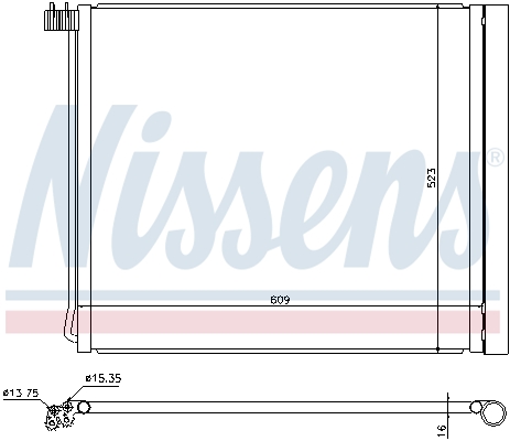 NISSENS Kondensor, klimaanlæg 940339 for BMW