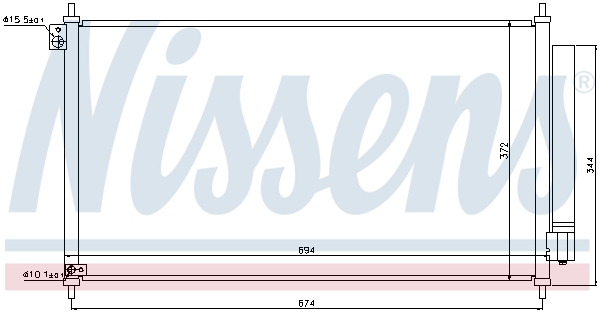 NISSENS Kondensor, klimaanlæg 940341 for HONDA