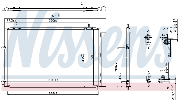 NISSENS Kondensor, klimaanlæg 940349 for TOYOTA