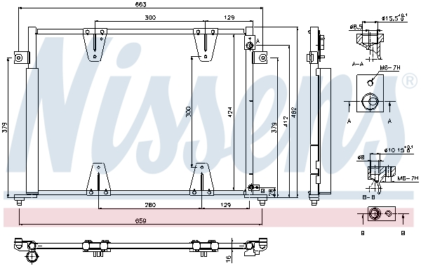 NISSENS Kondensor, klimaanlæg 940373 for SUZUKI