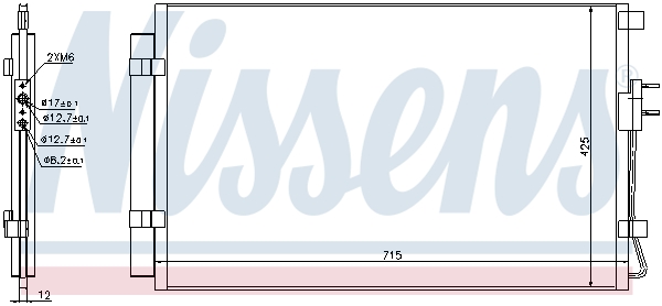 NISSENS Kondensor, klimaanlæg 940392 for HYUNDAI