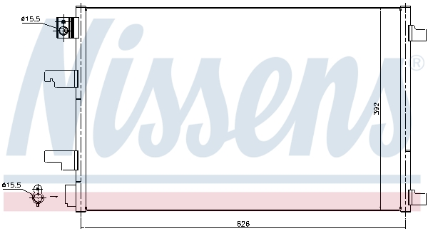 NISSENS Kondensor, klimaanlæg 940402 for NISSAN