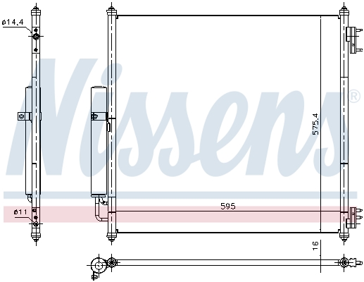 NISSENS Kondensor, klimaanlæg 940408 for LAND ROVER