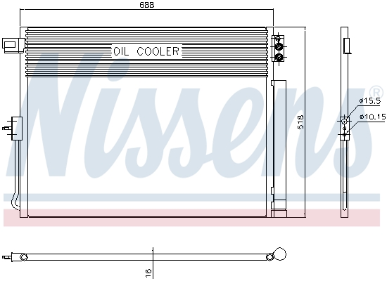 NISSENS Kondensor, klimaanlæg 940411 for CHRYSLER JEEP