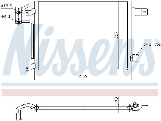 NISSENS Kondensor, klimaanlæg 940442 for JEEP