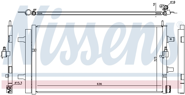 NISSENS Kondensor, klimaanlæg 940454 for AUDI
