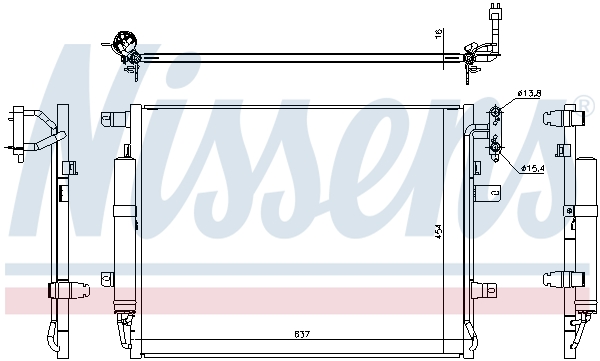 NISSENS Kondensor, klimaanlæg 940482 for LAND ROVER