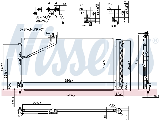 NISSENS Kondensor, klimaanlæg 940657 for MERCEDES-BENZ