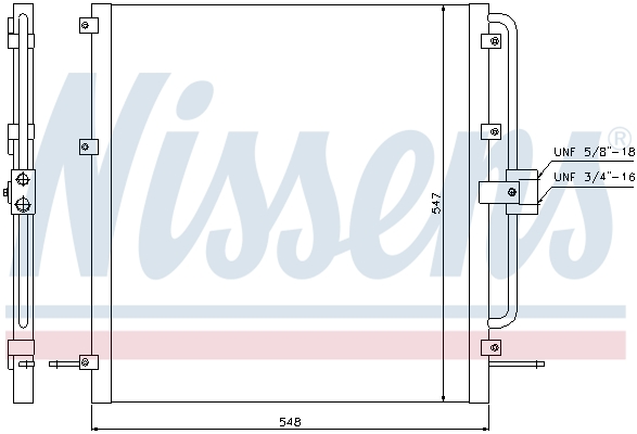 NISSENS Kondensor, klimaanlæg 94257 for LAND ROVER