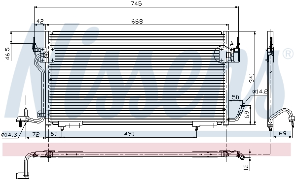 NISSENS Kondensor, klimaanlæg 94276 for PEUGEOT