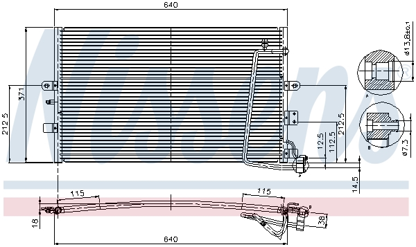 NISSENS Kondensor, klimaanlæg 94301 for SAAB