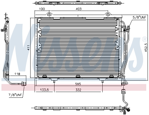 NISSENS Kondensor, klimaanlæg 94376 for MERCEDES-BENZ