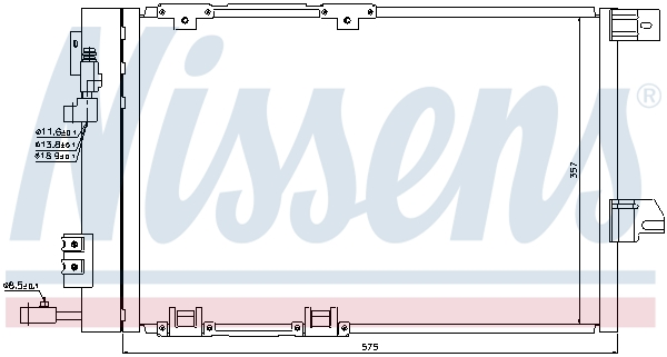 NISSENS Kondensor, klimaanlæg 94384 for OPEL VAUXHALL