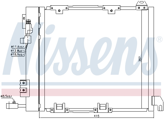NISSENS Kondensor, klimaanlæg 94385 for VAUXHALL OPEL
