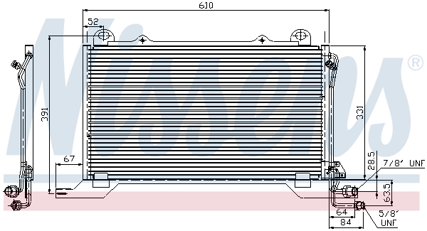 NISSENS Kondensor, klimaanlæg 94425 for MERCEDES-BENZ