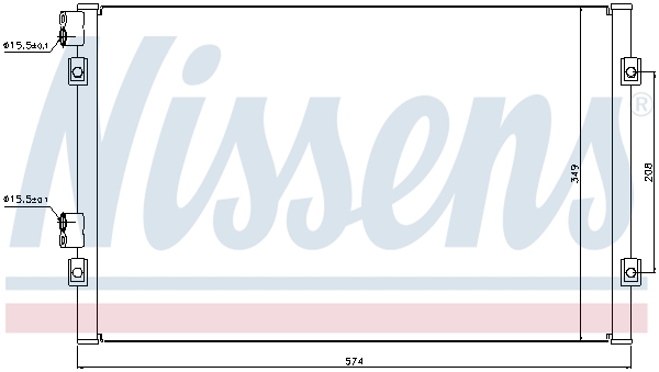 NISSENS Kondensor, klimaanlæg 94555 for CHRYSLER
