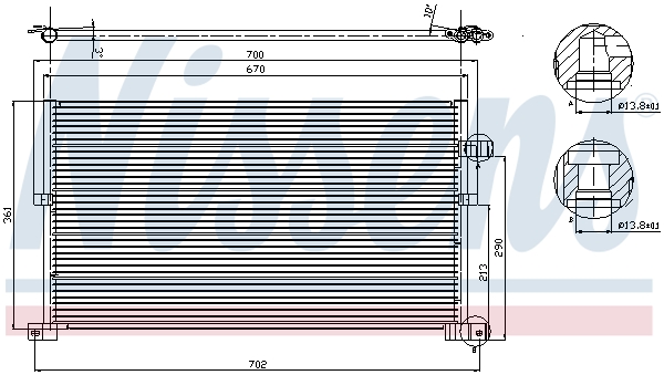 NISSENS Kondensor, klimaanlæg 94586 for FORD FORD (CHANGAN)