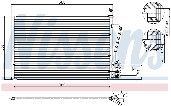 NISSENS Kondensor, klimaanlæg 94587 for MAZDA FORD