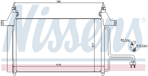 NISSENS Kondensor, klimaanlæg 94610 for FIAT