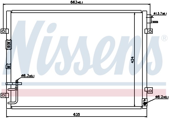 NISSENS Kondensor, klimaanlæg 94636 for KIA