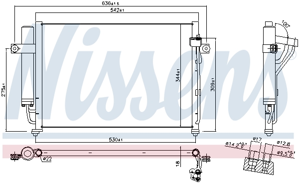 NISSENS Kondensor, klimaanlæg 94646 for HYUNDAI