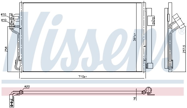 NISSENS Kondensor, klimaanlæg 94674 for MERCEDES-BENZ