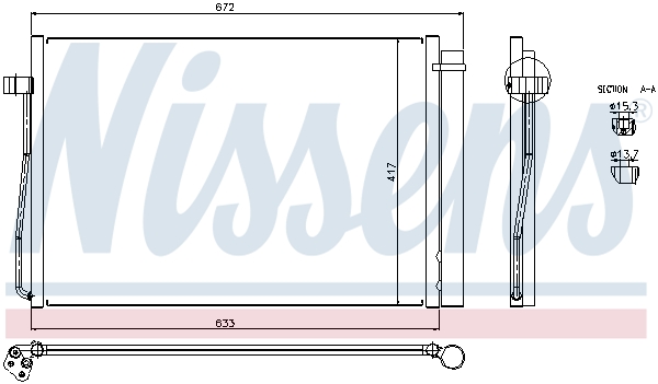 NISSENS Kondensor, klimaanlæg 94679 for ALPINA BMW