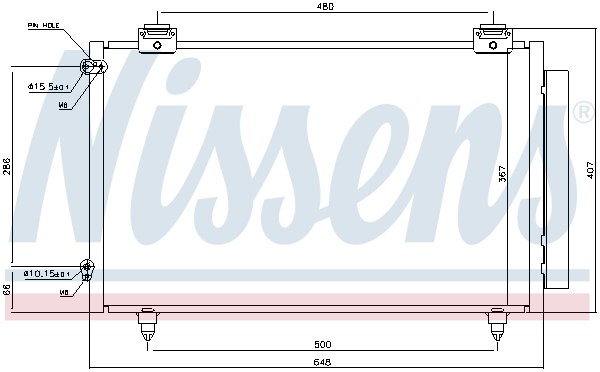 NISSENS Kondensor, klimaanlæg 94719 for GEO TOYOTA
