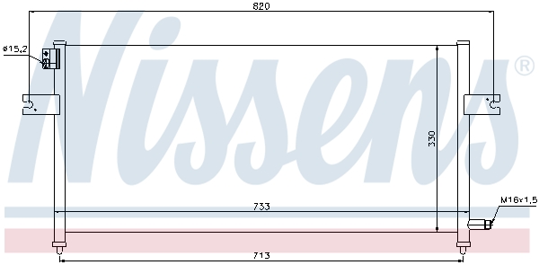 NISSENS Kondensor, klimaanlæg 94759 for NISSAN