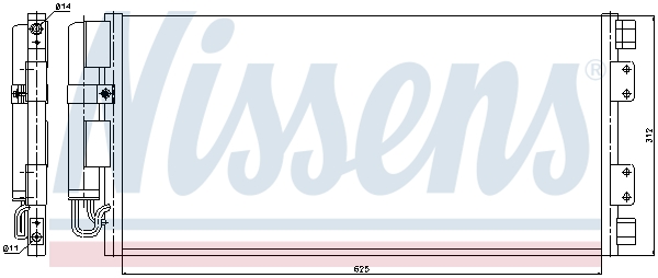 NISSENS Kondensor, klimaanlæg 94781 for LAND ROVER
