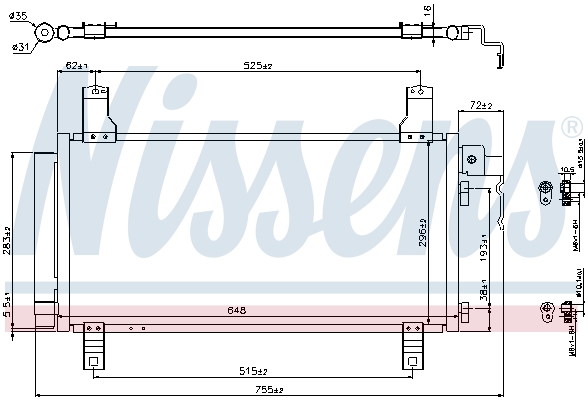 NISSENS Kondensor, klimaanlæg 94792 for MAZDA