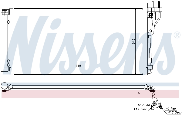 NISSENS Kondensor, klimaanlæg 94804 for KIA