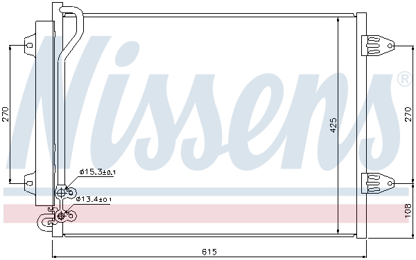 NISSENS Kondensor, klimaanlæg 94831 for VW