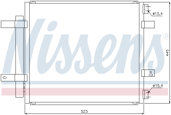 NISSENS Kondensor, klimaanlæg 94866 for JAGUAR
