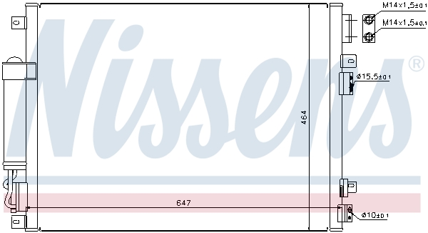 NISSENS Kondensor, klimaanlæg 94874 for CHRYSLER DODGE