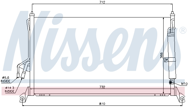 NISSENS Kondensor, klimaanlæg 94930 for INFINITI
