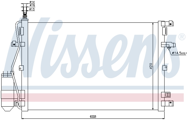 NISSENS Kondensor, klimaanlæg 94937 for VOLVO