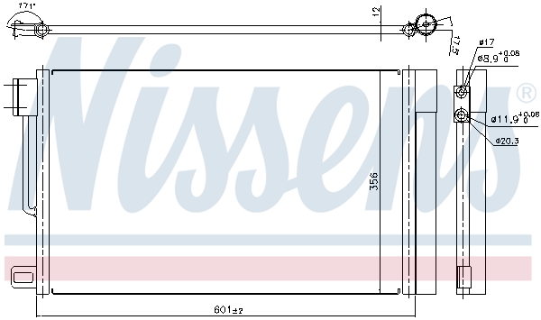 NISSENS Kondensor, klimaanlæg 94973 for VAUXHALL OPEL CITROËN PEUGEOT