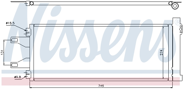 NISSENS Kondensor, klimaanlæg 94986 for PEUGEOT FIAT VAUXHALL